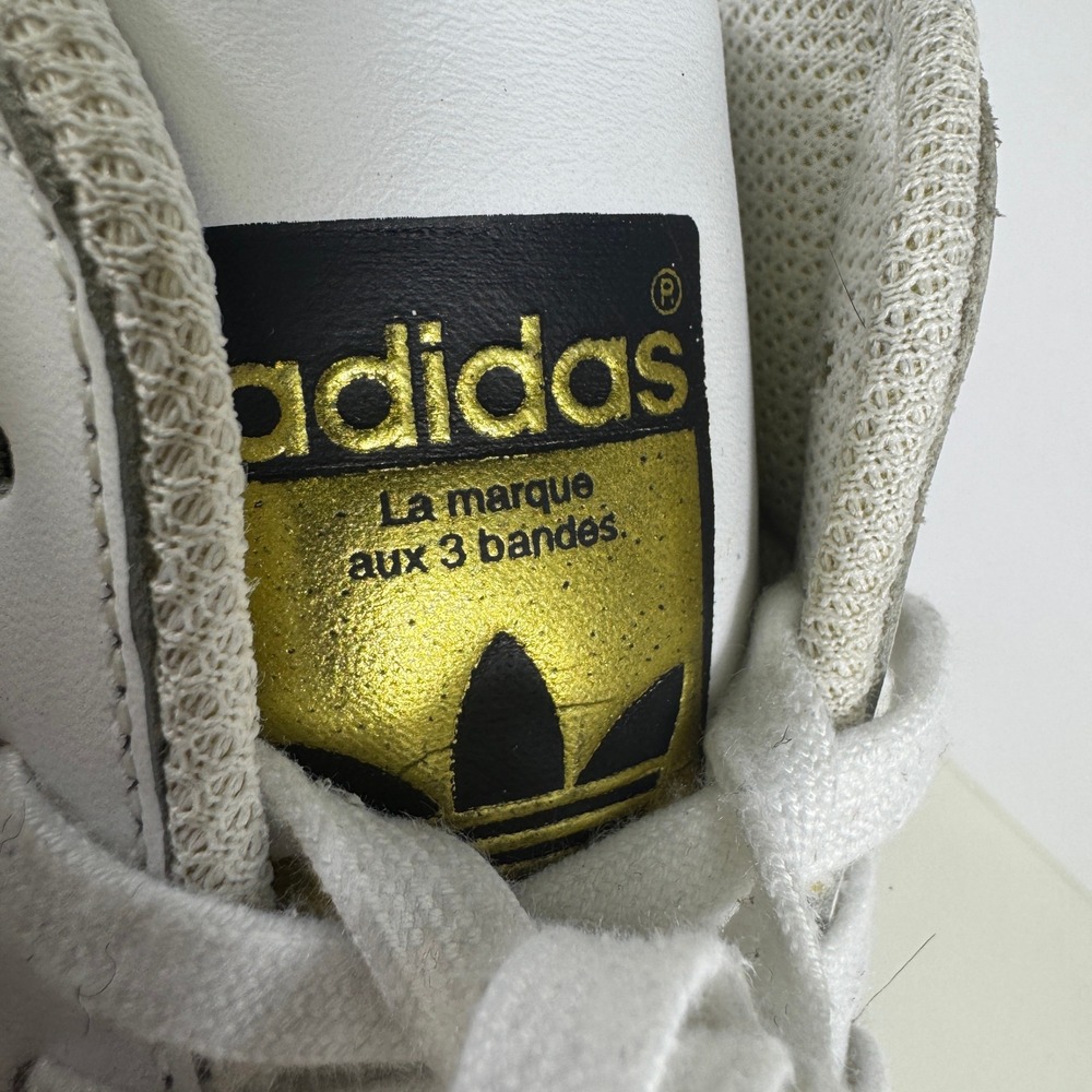 Adidas Pro Model Mid Sneakers Shell Toe Leather Men White Black Size 7 - Picture 7 of 15
